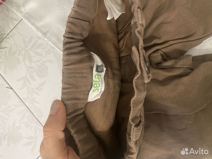 Брюки Sela для мальчика 92 коричневые