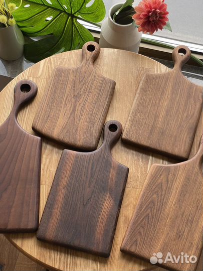 Доска разделочная из дерева термо дуб и ясень
