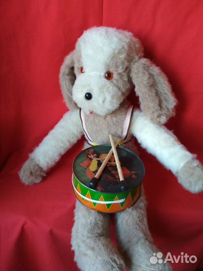 Игрушки СССР Собака и Барабан