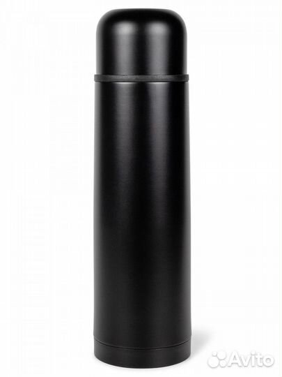 Термос Relaxika 101 (1 литр), оружейный черный (бе