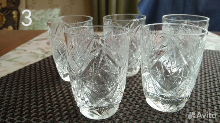 Хрустальные фужеры, бокалы, рюмки СССР