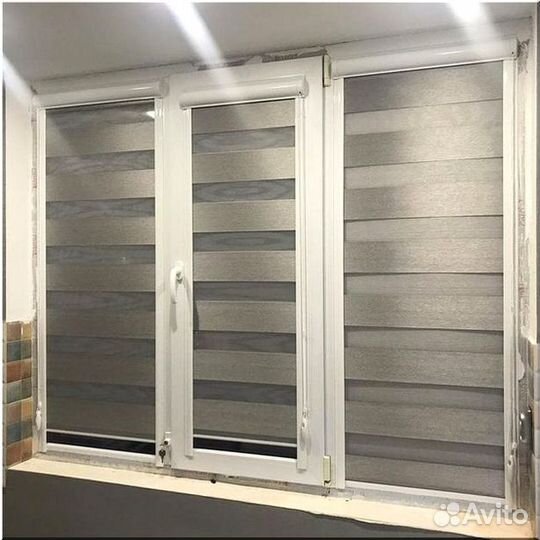 Рулонные Шторы Зебра на пластиковые окна