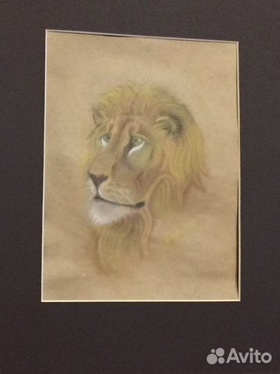 Старинный рисунок лев