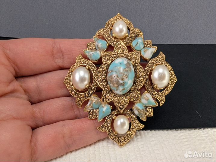 Sarah Coventry. Remembrance винтажная брошь кулон