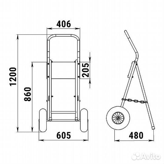 Тележка для плм складная 
