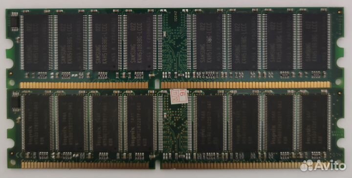 2gb dimm DDR PC3200 400MHz 2.6V (2x1gb) Kingston#2