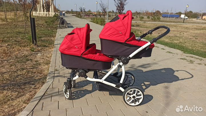 Коляска для двойни bebetto 42 3 в 1