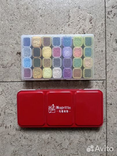 Бисер и акварельные краски