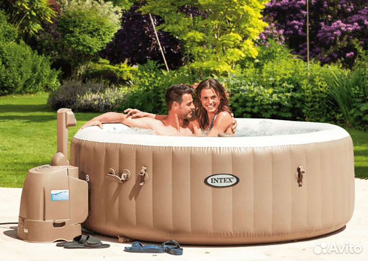Спа бассейн джакузи надувной intax с нагревом