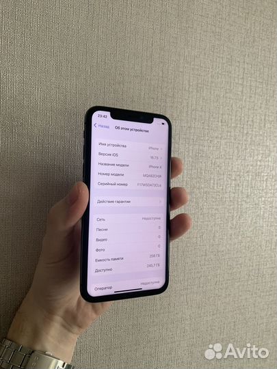 iPhone X, 256 ГБ