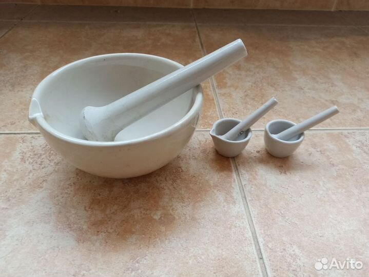 Ступка фарфоровая с пестиком