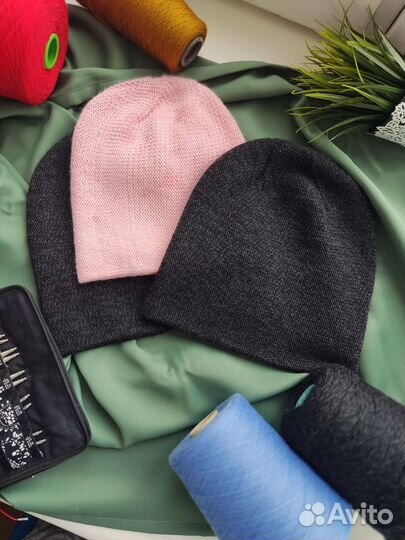 Шапка-бини из мериноса и кашемира