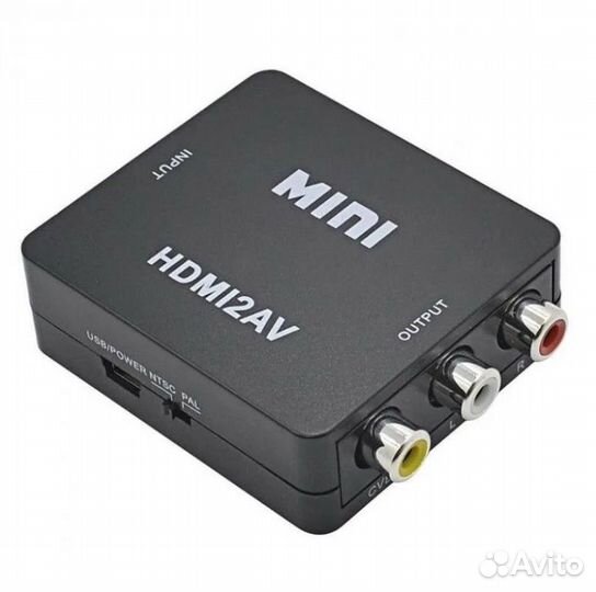 Конвертер адаптер AV - hdmi /переходник hdmi- AV