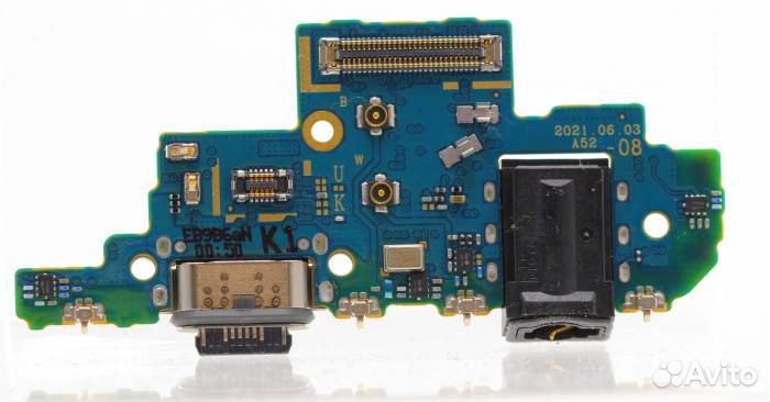 Шлейф Samsung A525F A52 (плата) + разъем зарядки +