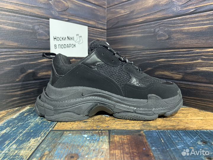 Женские кроссовки Balenciaga Triple S Black new