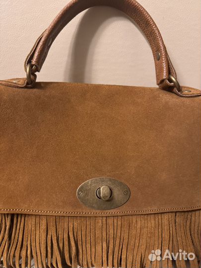 Сумка натуральная кожа италия коричневая