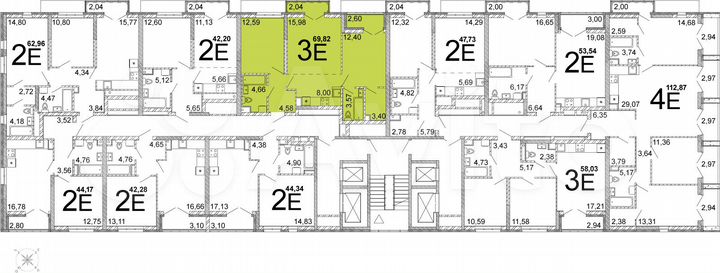 2-к. квартира, 66,2 м², 23/31 эт.