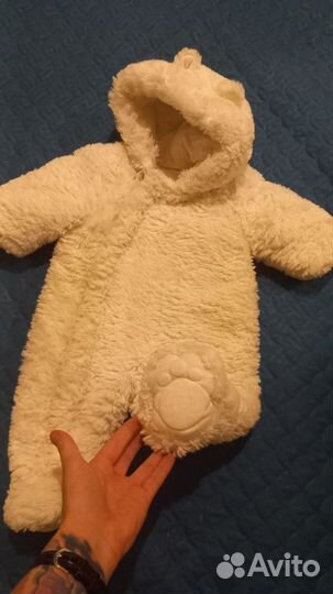 Детский комбинезон тёплый вязаный