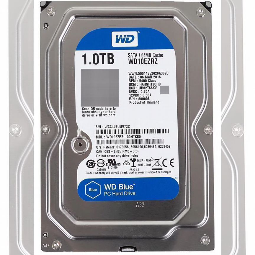 [WD10EZRZ] Жесткий Диск Western Digital 1tb Sata3 Wd10ezrz