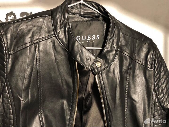 Женская кожаная куртка Guess оригинал