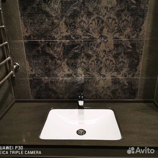 Столешница с раковиной для ванной комнаты