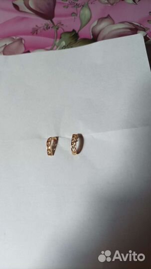 Золотые серьги детские