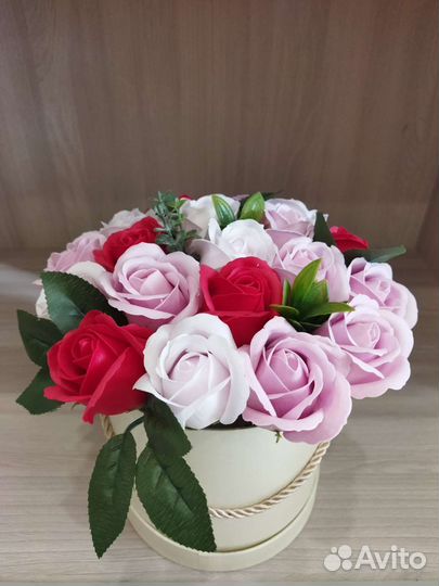 Букет из мыльных роз