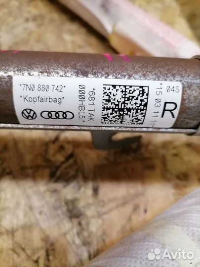 Шторка безопасности боковая Volkswagen Sharan 7N