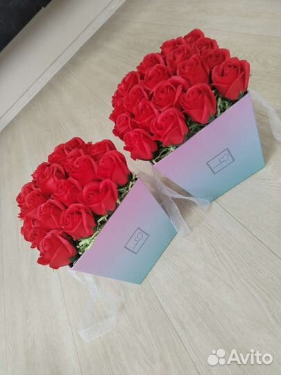 Букет из мыльных роз