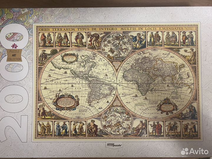 Пазл. Историческая карта мира 960х680 мм