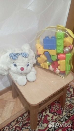 Кубик прозрачном рюкзаке, мягкая игрушка мышка