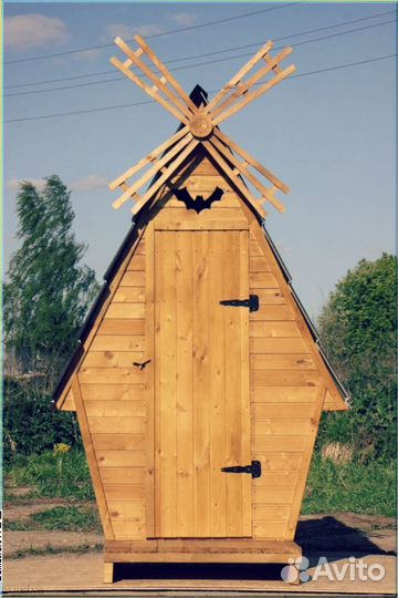 Дачный туалет деревянный USN