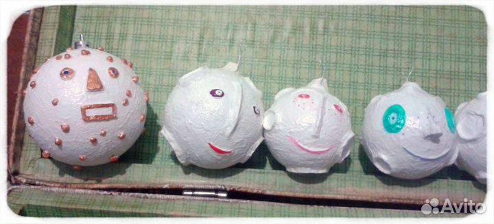 Ёлочные игрушки из папье-маше