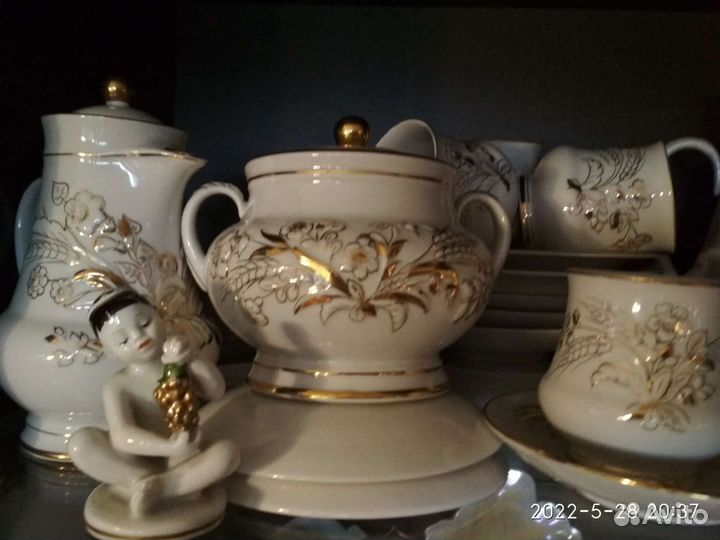 Махровая роза,Криммер Э.М.Лфз кофейный сервиз