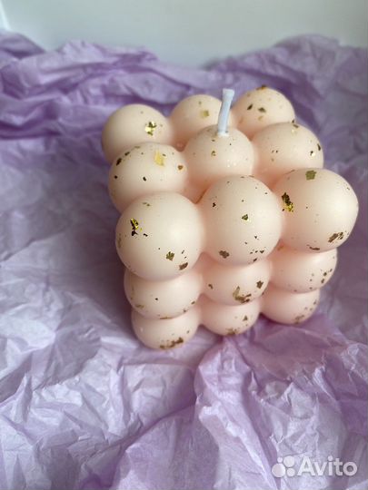 Интерьерная свеча Куб