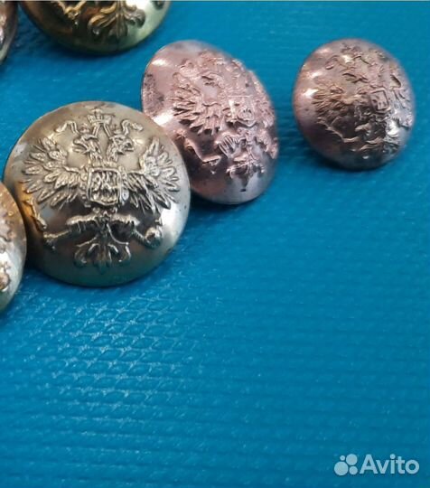Пуговицы царские с орлами в позолоте, отличные