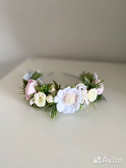 Ободок с цветами