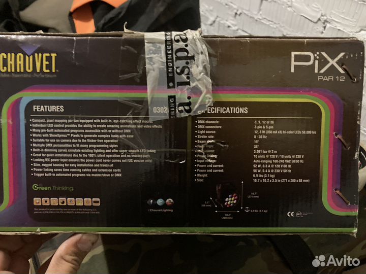 Светильник светодиодный chauvet Pix Par 12