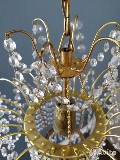 Люстра потолочная, хрустальная Чехия