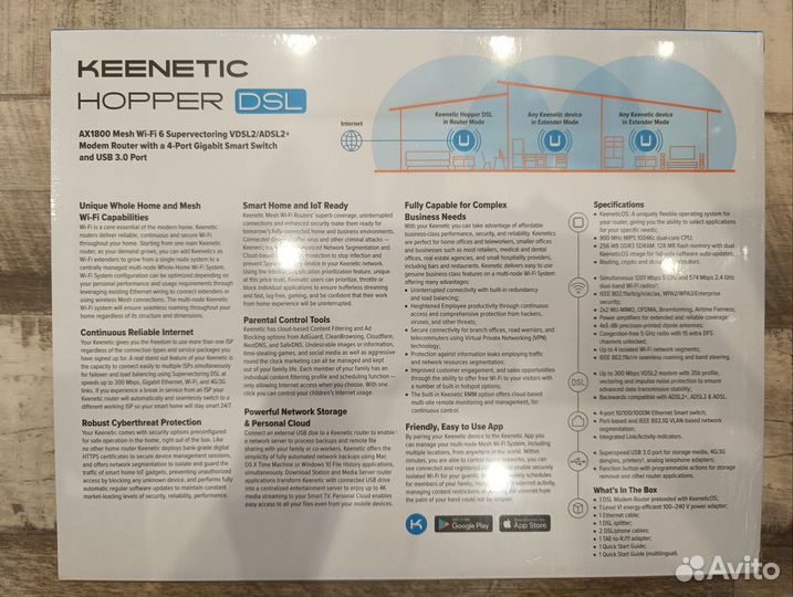 Роутер Keenetic Hopper DSL KN-3610 (новый,гарант.)