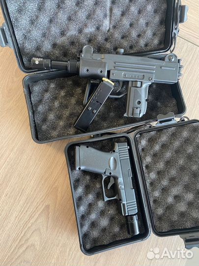 Комплек горелок мини узи и мини глок, в кейсах