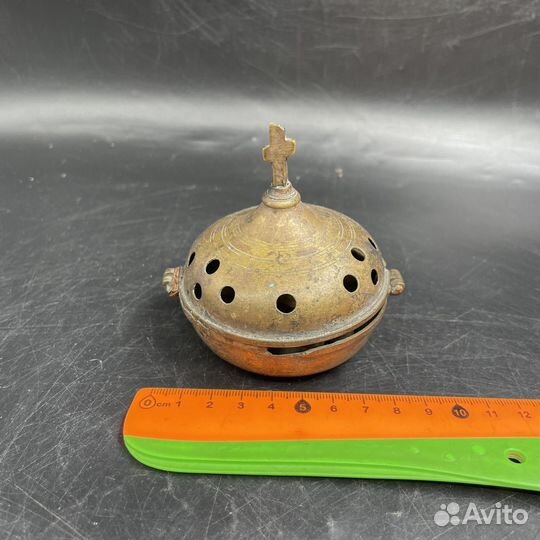 Старинное кадило кация церковное 19 век религия