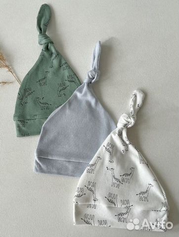 Комплект шапочки для малыша 3 шт