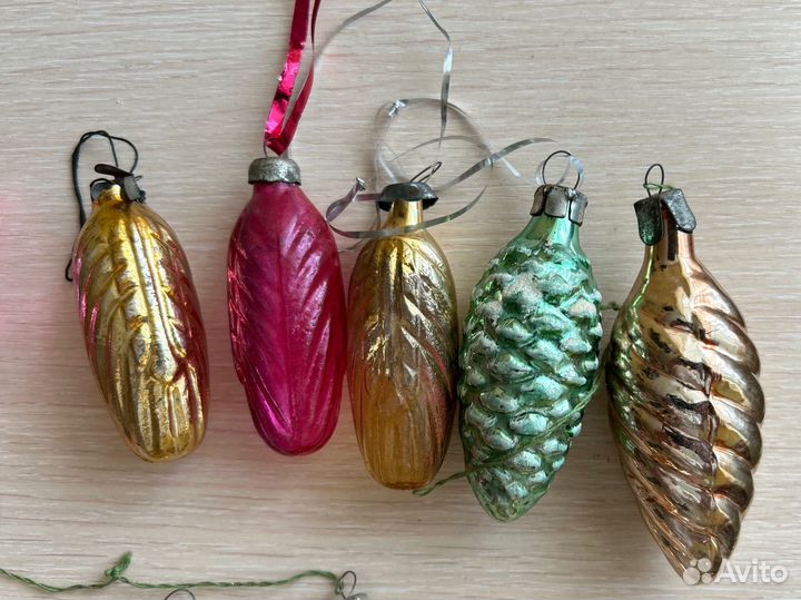 Елочные игрушки стекло СССР