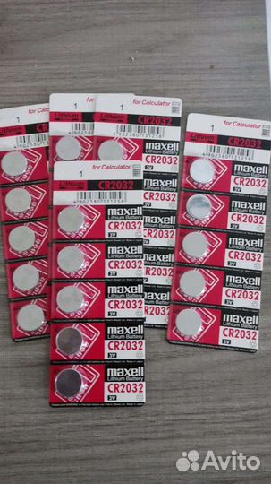 Литиевые батарейки CR2032 Sony и Maxell,3V
