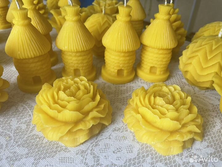 Свечи из пчелиного воска ручной работы