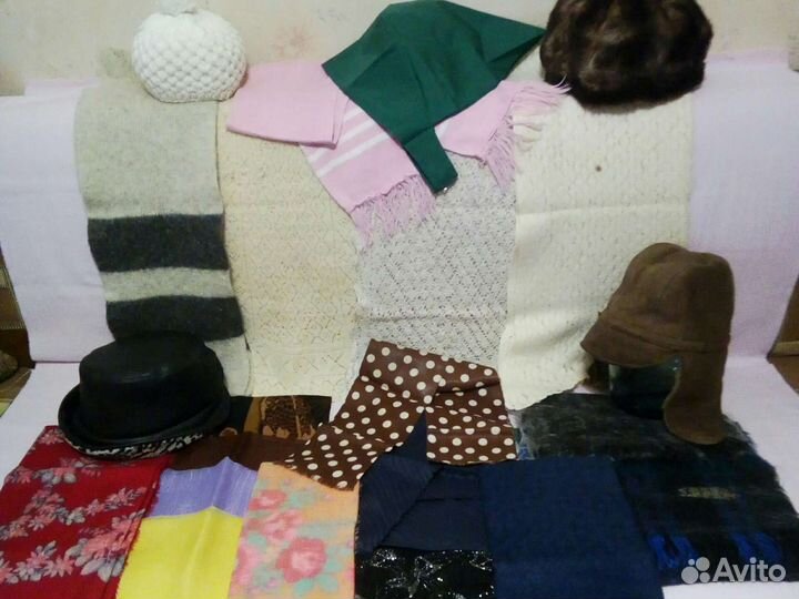 40-90-е г.Стар. и винтаж. гол. уборы,шарфы,платки