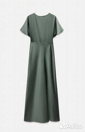 Zara New платье миди из сатина новая коллекция