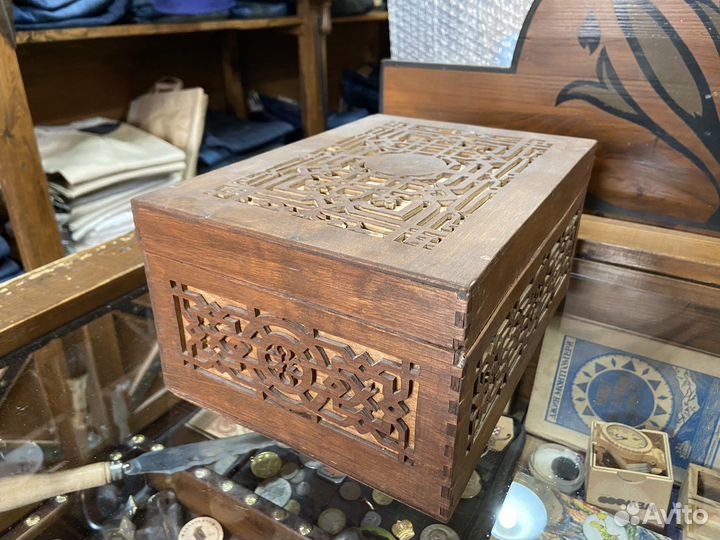 Старинная шкатулка, из-под чая, царская Россия