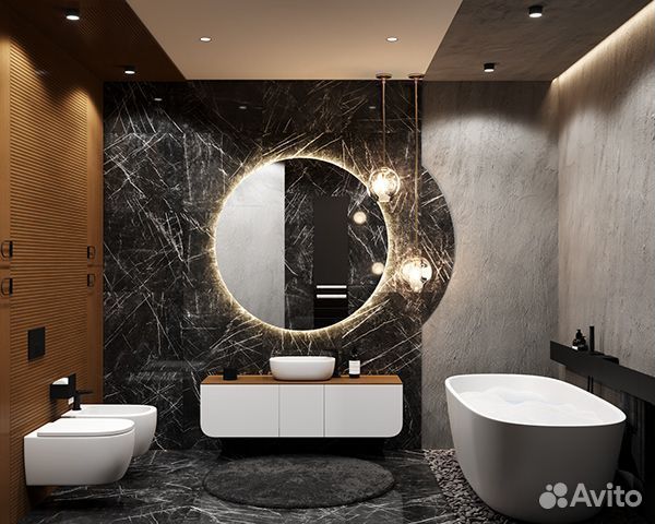 Зеркало с подсветкой круглое Window